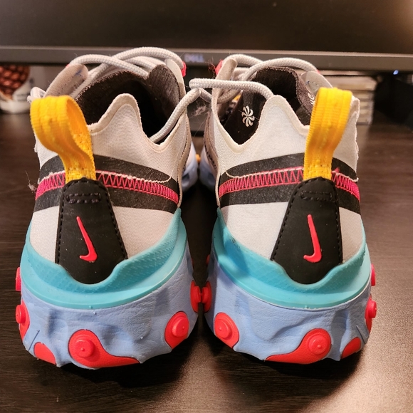 Nike React Element 55 CQ9705-002 Gray Running Men Sneakers Size 8 - Picture 7 of 11